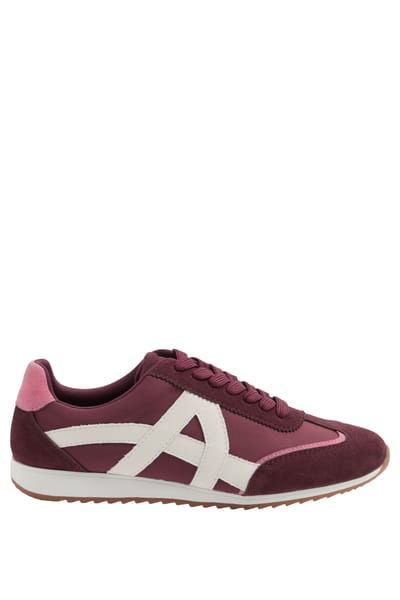 Yours Bordeauxrode Sneakers Met Smalle Zool In Brede Epasvormsize 40E