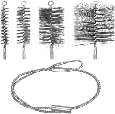 Complete set voor het reinigen van kachelpijpen - Borstels voor optimale schoorsteenonderhoud