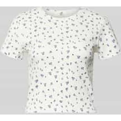 Only T-shirt Onlfenja Life Ss Aop Top Jrs Noos 15347986 Cloud Dancer/blue Flower Dames Maat - XL