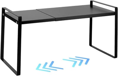 Dailygoods- Voorraadkast uitbreidbaar - Verstelbare organizer - Heavy-Duty opslag - Onder de gootsteen - Zwart - Maximale ruimtegebruik - Opbergkast
