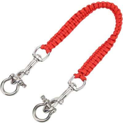 Lanière d'appareil photo de plongée Résistance à la corrosion à la rouille Rotation flexible à 360 degrés Accessoires de plongée pour la plongée rouge