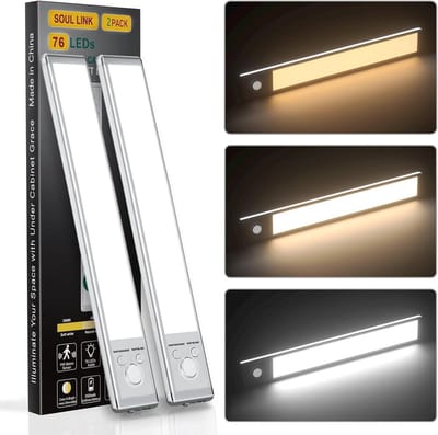 Draaadloos Bewegingssensor Nachtlampje met LED - Oplaadbaar (2 stuks)