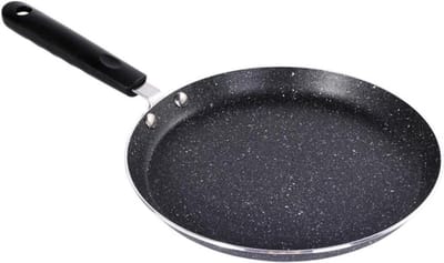Koekenpan - Pannenkoek Pan - Klassieke Gerechten - Gelijkmatige Warmteverdeling - 26 cm - Zwart
