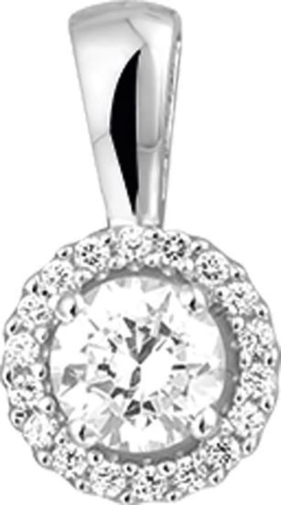 The Jewelry Collection Hanger Zirkonia - Zilver