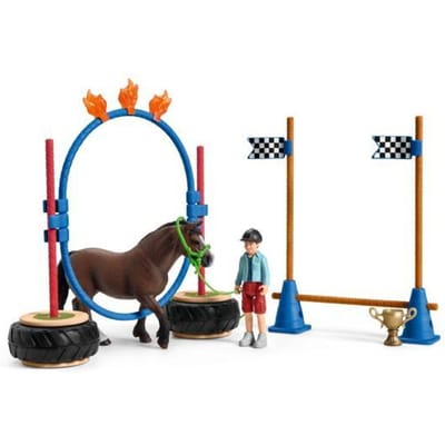Schleich FARM WORLD - Pony agility wedstrijd - Speelfigurenset - Kinderspeelgoed voor Jongens en Meisjes - 3 tot 8 jaar