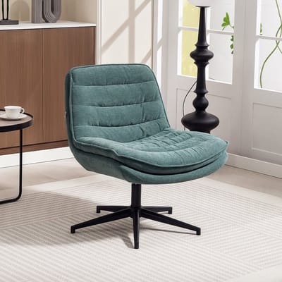MODENUIT Bureaustoel 65,5 x 76 x 80 cm - Hoogteverstelbaar Draaibaar - Voor Thuiswerkplek - Polyester Donkergroen