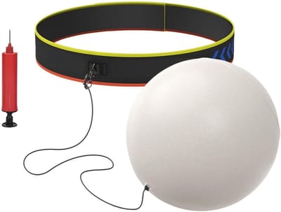 Reflexbal Boksen - Trainingsbal Hoofdband - Verbeteren Reactievermogen - Verstelbare Pasvorm - Compact Opbergbaar - Wit