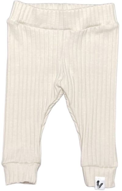 Newborn broekje skinny - Wide rib jersey - Natural Beige - maat 44
