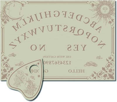 Houten Ouijabord - Pendelbord Waarzeggerij - Spirituele Communicatie - Zon en Maan Design - 30 x 21 cm - Niet gespecificeerd