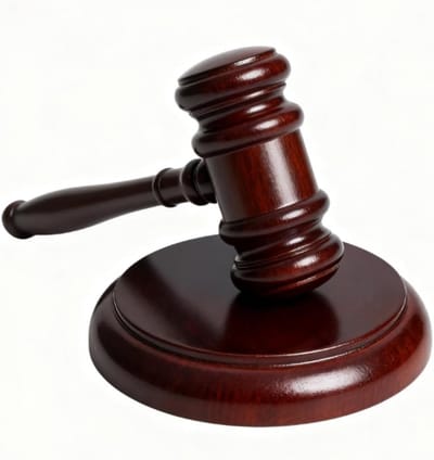 Set van hamer en klankbord voor advocaten, rechters en bestuursvoorzitters - Perfect bureau-accessoire voor de voorzitter van een lokale club (rood)