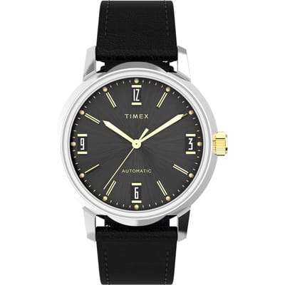 Timex Marlin Automatic TW2W33900 Horloge - Leer - Zwart - Ø 40 mm