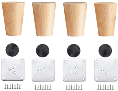Solidchoice - Set van 4 Houten Meubelpoten - 6 cm