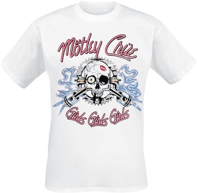 Motley Crue Vintage Sparkplug Heren T-shirt - wit - 4XL