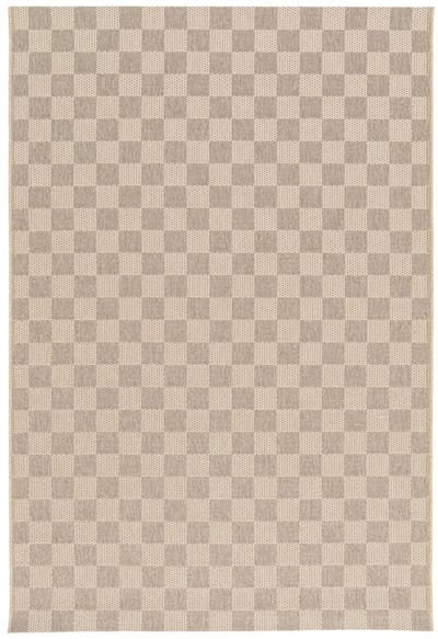 Buitenkleed - Bask Check beige/zandkleur 200x290