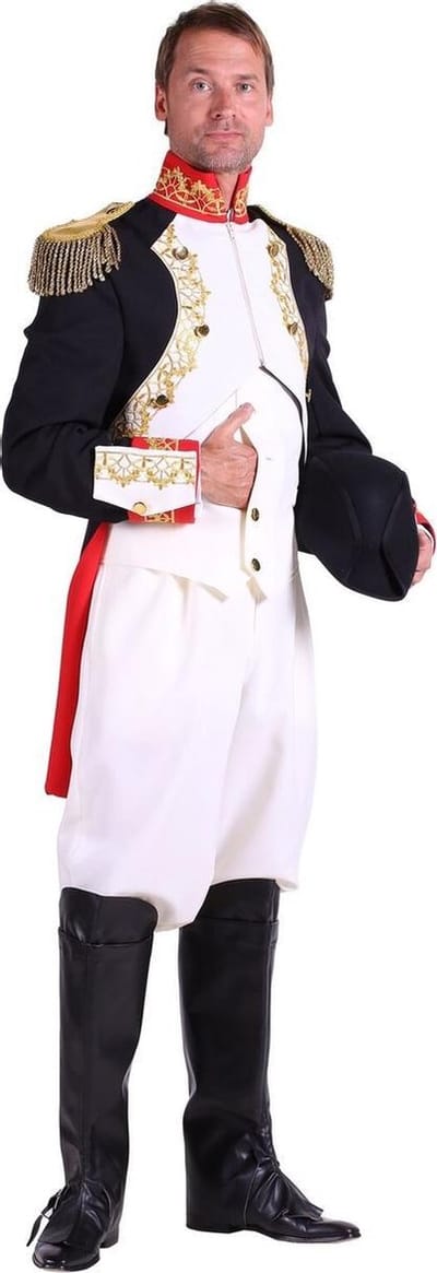 Napoleon Kostuum Heren - Carnaval - Admiraal - Jas - Vest - Broek - Maat M