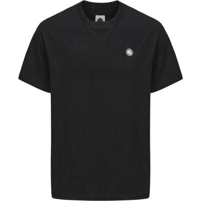 Pretty Green Heren-T-shirt met logo op de borst en ronde hals (Zwart)