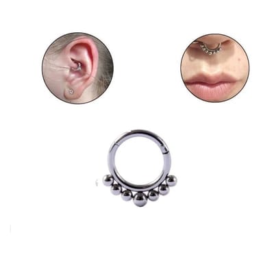 Aramat Jewels | Piercings | Stalen Bolletjes Clicker Piercing - 8mm met Scharnier | | | |8mm | Staal | Volwassenen | Verkleurd niet
