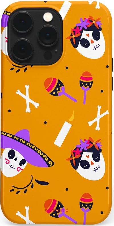 Casetastic Hoesje Geschikt voor Apple iPhone 14 Pro Max Magsafe - Stijlvolle Beschermende Duo-layer Case - Viva Muertos