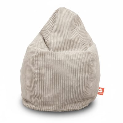 Whoober Barça – Peer Zitzak – Crême dik ribfluweel – Comfortabel & Duurzaam