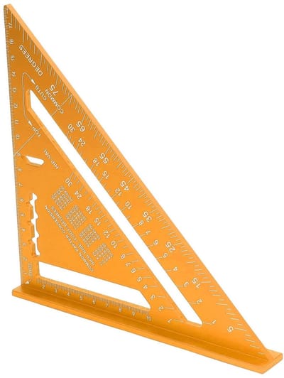 Dailygoods- Timmermansvierkant Aluminiumlegering - Houtbewerkingsdriehoek - Dubbelzijdige Markering - Nauwkeurige Hoekmeting - Slijtvast - Lange Levensduur - Meetinstrument