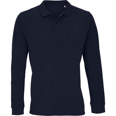 SOLS Unisex Adult Planet Piqué Poloshirt met lange mouwen (Franse marine)