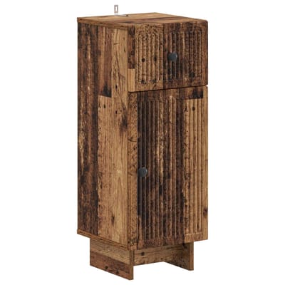 vidaXL - Badkamer - Opbergkast - EDE - Oud - hout - 30 - x - 31 - x - 80 - cm - Bewerkt - hout