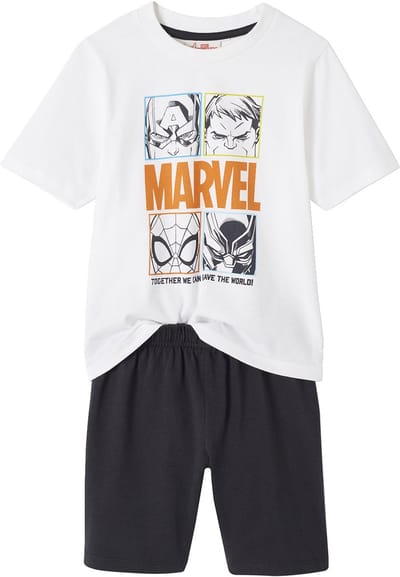 Vertbaudet Tweekleurige pyjashort voor jongens Marvel® Avengers
