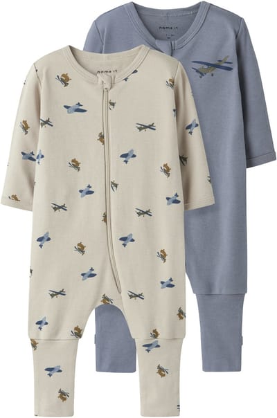 NAME IT - NBMNIGHTSUIT 2P ZIP FF AIRPLANE NOOS - Baby - Pyjamas