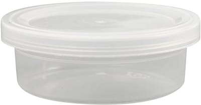 Plastic potje met deksel, H: 24 mm, d 68 mm, 45 ml, 20 stuk/ 1 doos