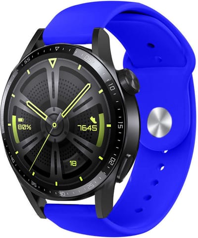 Strap-it Sport bandje geschikt voor Huawei Watch GT / GT 2 / GT 3 / GT 3 Pro 46mm / GT 4 46mm / GT 5 & 5 Pro (46mm) / GT 4 46mm / GT 5 & 5 Pro (46mm) / GT 2 Pro / GT Runner / Watch 3 - Pro / Watch 4 (Pro) / Watch Ultimate - blauw