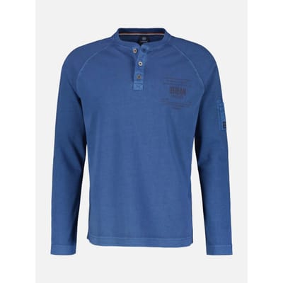 Lerros Shirt met serafino kraag
