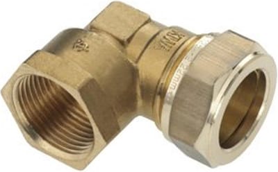 Bonfix knelkoppeling - knie - binnendraad - 3/4 x 28mm - Messing