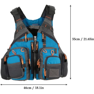 Ademend Visvest voor Buiten Superior 209lb Drijfvermogen Levensreddingsvest blauw