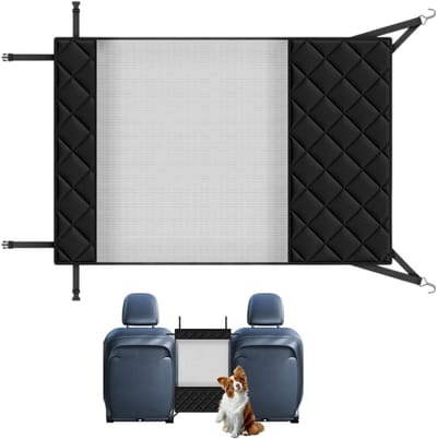 Honden Afscheidingsnet - Auto Barrière - Veilig Reizen - Universeel Verstelbaar - 45 x 70 cm - Zwart