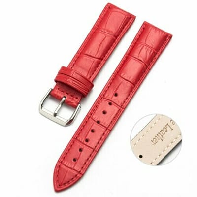 By Qubix - Crocodile leren bandje - Rood - Geschikt voor Xiaomi Redmi Watch 5 Active / Redmi Watch 5 Lite