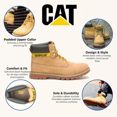 Caterpillar Colorado 2.0 Honey Tan leren wandelschoenen enkel