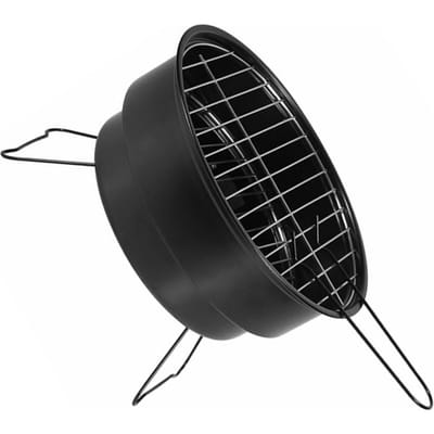 Gril à Charbon Polyvalent Anti-Déformation Portable Barbecue d'Extérieur pour Camping Pique-Nique black