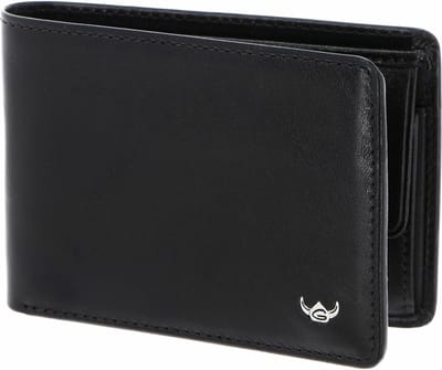 Golden Head Leren portemonnee Colorado RFID Protect Minischeintasche 1194 Schwarz zwart