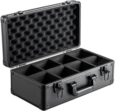 ELVENTO Opberg doos kaarten - Card storage box - Cardbox - Deckbox - 96 Kaarten - Sleutelslot - 4 compartimenten - Schokabsorberend