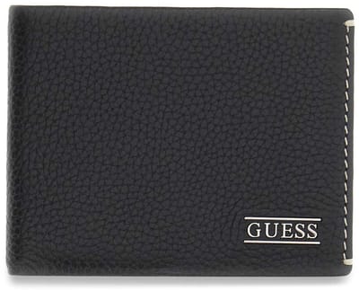 GUESS Leren portemonnee Boston Bifold Wallet Black zwart