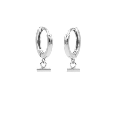Karma hinged hoops symbool horizontal tube zilver M2974HIN