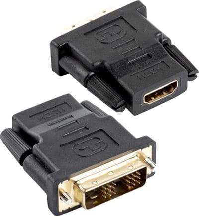 TECHly IADAP-HDMI-651 HDMI / DVI Adapter [1x HDMI-stekker - 1x DVI-stekker 18+1-polig] Zwart 0 mm