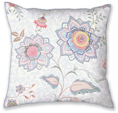 Pip Studio Mumbai Morning Square Cushion Sierkussen - 53 x 53 cm cm - Licht blauw