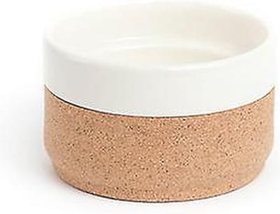 Amorim -Whistler Ontbijtkom - Serveerschaaltjes - Set 2 stuks - Kurk en Keramiek - Wit - 13x7cm