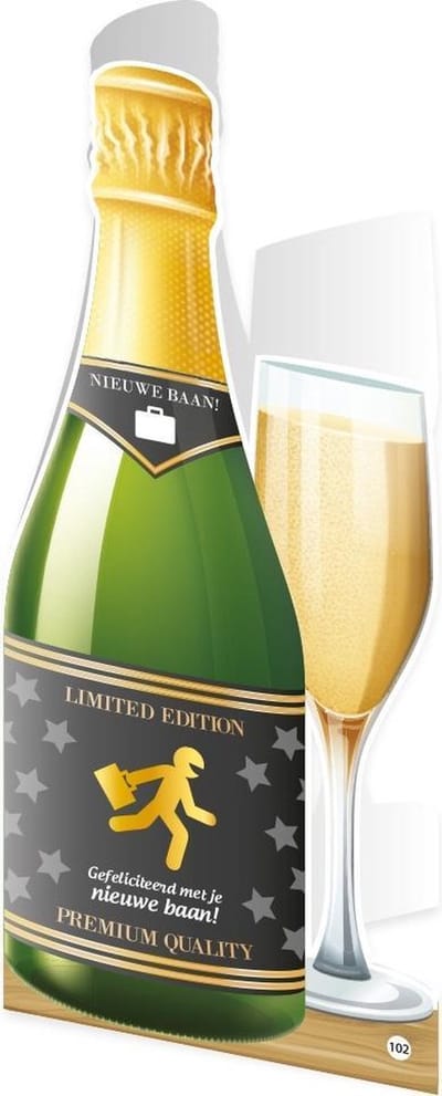 Paper Dreams Wenskaart Champagne - Nieuwe Baan 12 X 18 Cm Papier