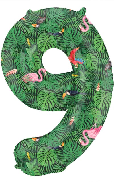 Folat - Folieballon Cijfer 9 Jungle Vibe - 86 cm