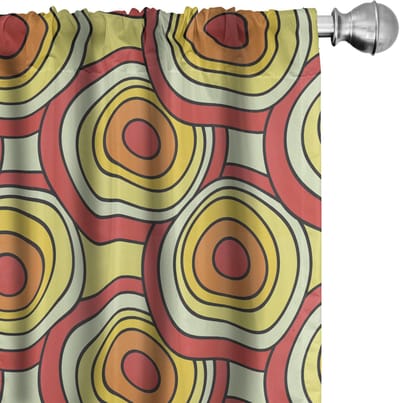 ABAKUHAUS Gordijnen – 2-delige set 75 x 245 cm – microvezel, veelkleurig