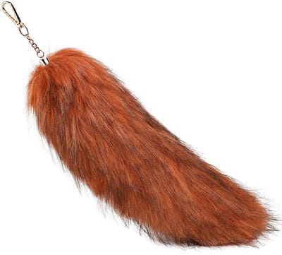 Vossenstaart - Milieuvriendelijke bonthanger - Bontaccessoire - Tashanger voor dames - Autosleutelhanger-Stijl 31 40cm