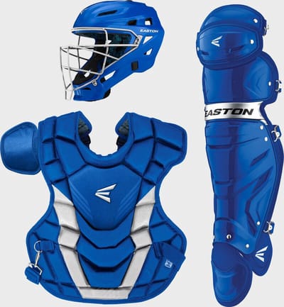 Easton GAMETIME Honkbal Catcher Combo Set Royal Volwassen: Masker + Bodyprotector + Legguards