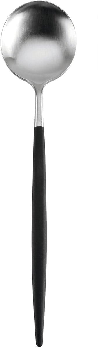 ASA Selection Goa-lepel, menulepel, eetlepel, gourmetlepel, bestek, roestvrij staal, zwart, 21 cm, 32103950